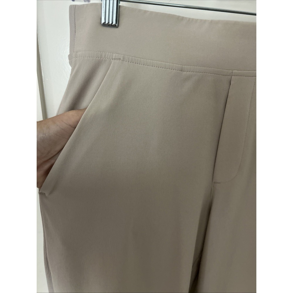 Athleta Brooklyn Ankle Pants Womens 6 Beige Zip Pockets Elastic Waist NWOT - Picture 2 of 11